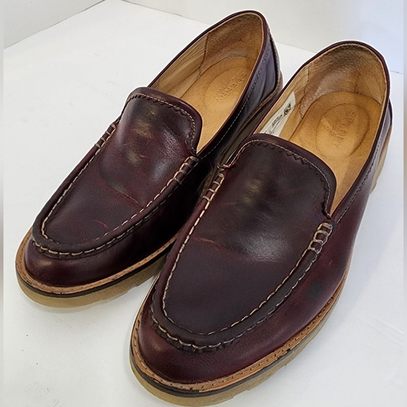 Sperry Women's Burgundy Preppy Slip-On Comfy Leather Loafers Side-In, sz 8.5 - Picture 6 of 13
